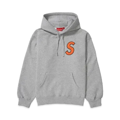Supreme S Logo Hooded Sweatshirt "Heather Grey"