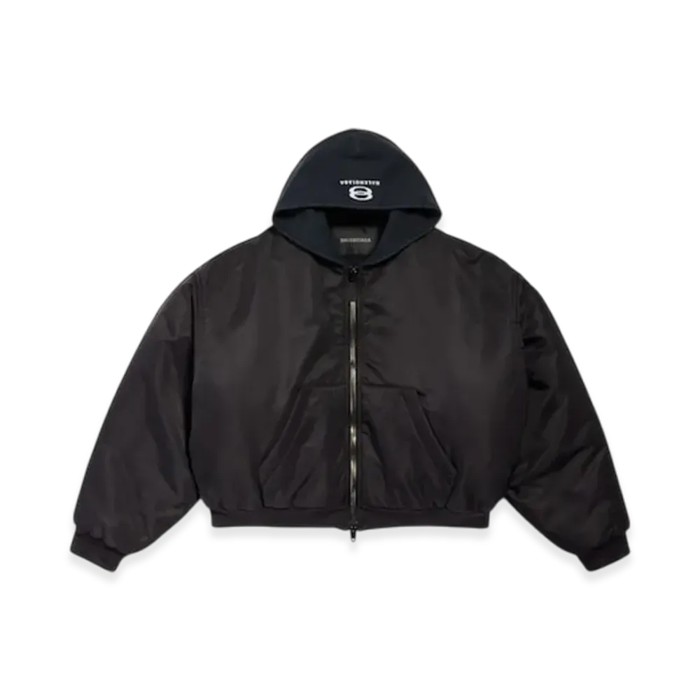 BALENCIAGA Hooded Bomber "Black"