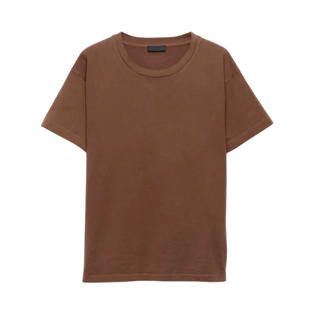 PRADA Men's Cotton T-Shirt "Brown"