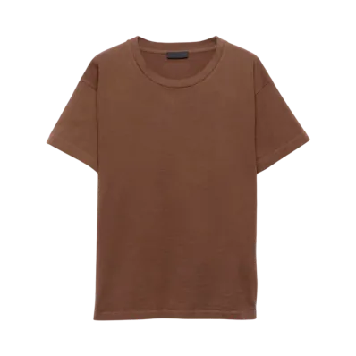 PRADA Men's Cotton T-Shirt "Brown"