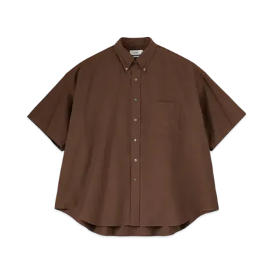 Graphpaper Oxford S/S Oversized B.D Shirt "Brown"