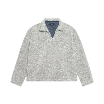 Stussy Wool Blend Sherpa Pullover "Cloud"