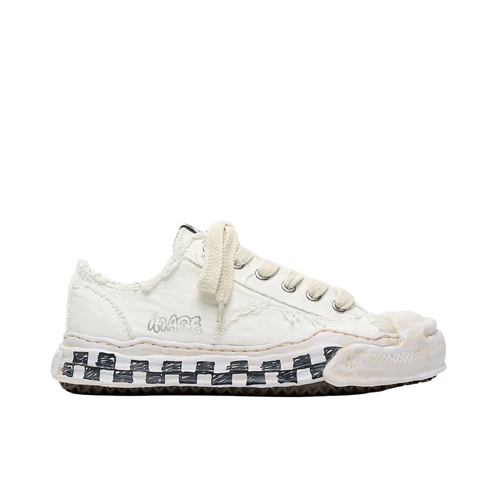 Maison MIHARA YASUHIRO HANK OG Graffiti Check Sole Canvas Low-top Sneakers "White"
