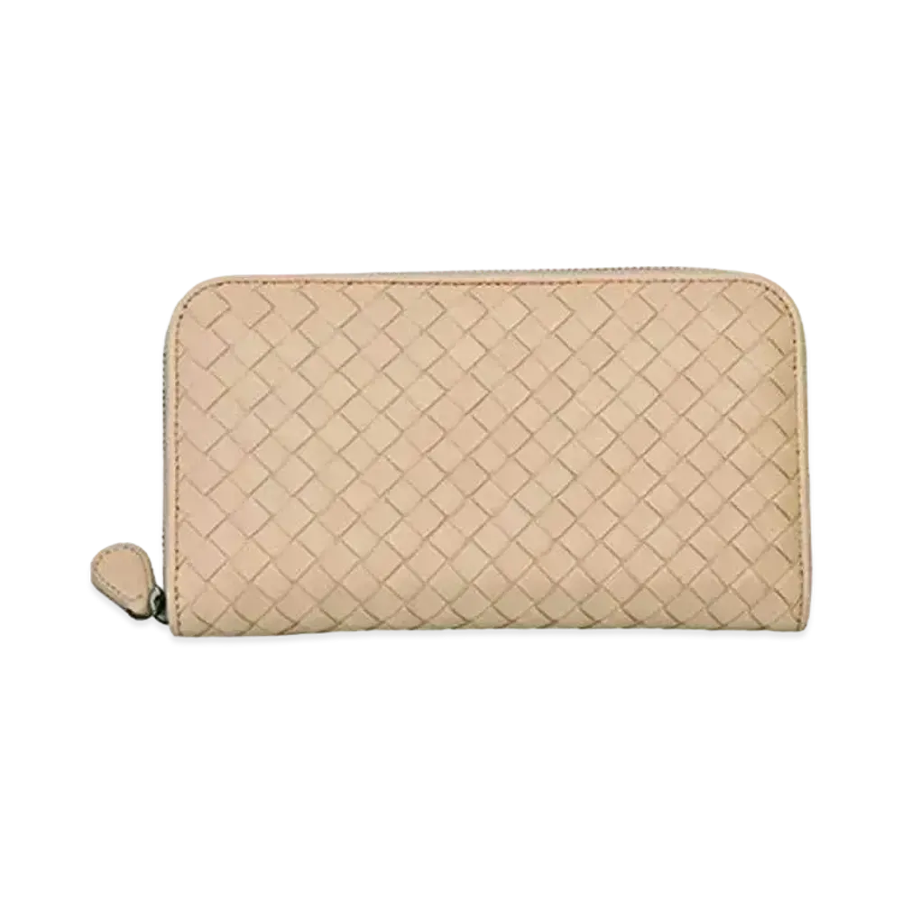 Bottega Veneta Intrecciato Lambskin Zip Around Wallet "Framigo"