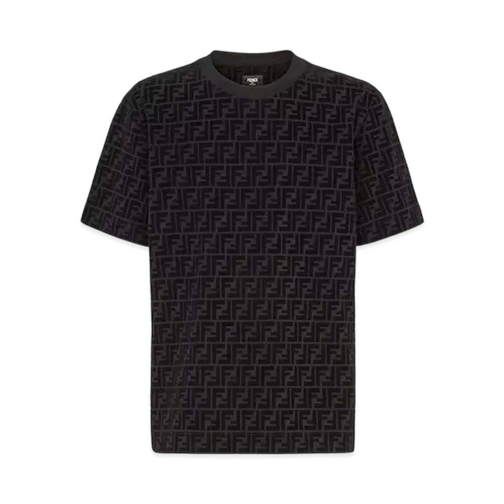 FENDI Men's T-Shirt in Pique "Black"
