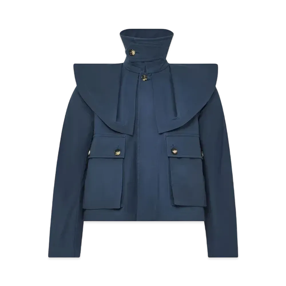 JW ANDERSON Oversized Collar Trench Jacket "Blue"