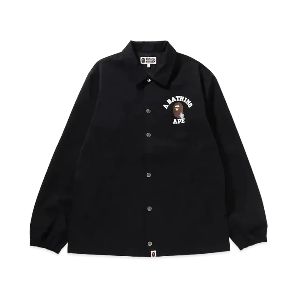 A BATHING APE Go Ape Pointer College Coach Jacket "Black"