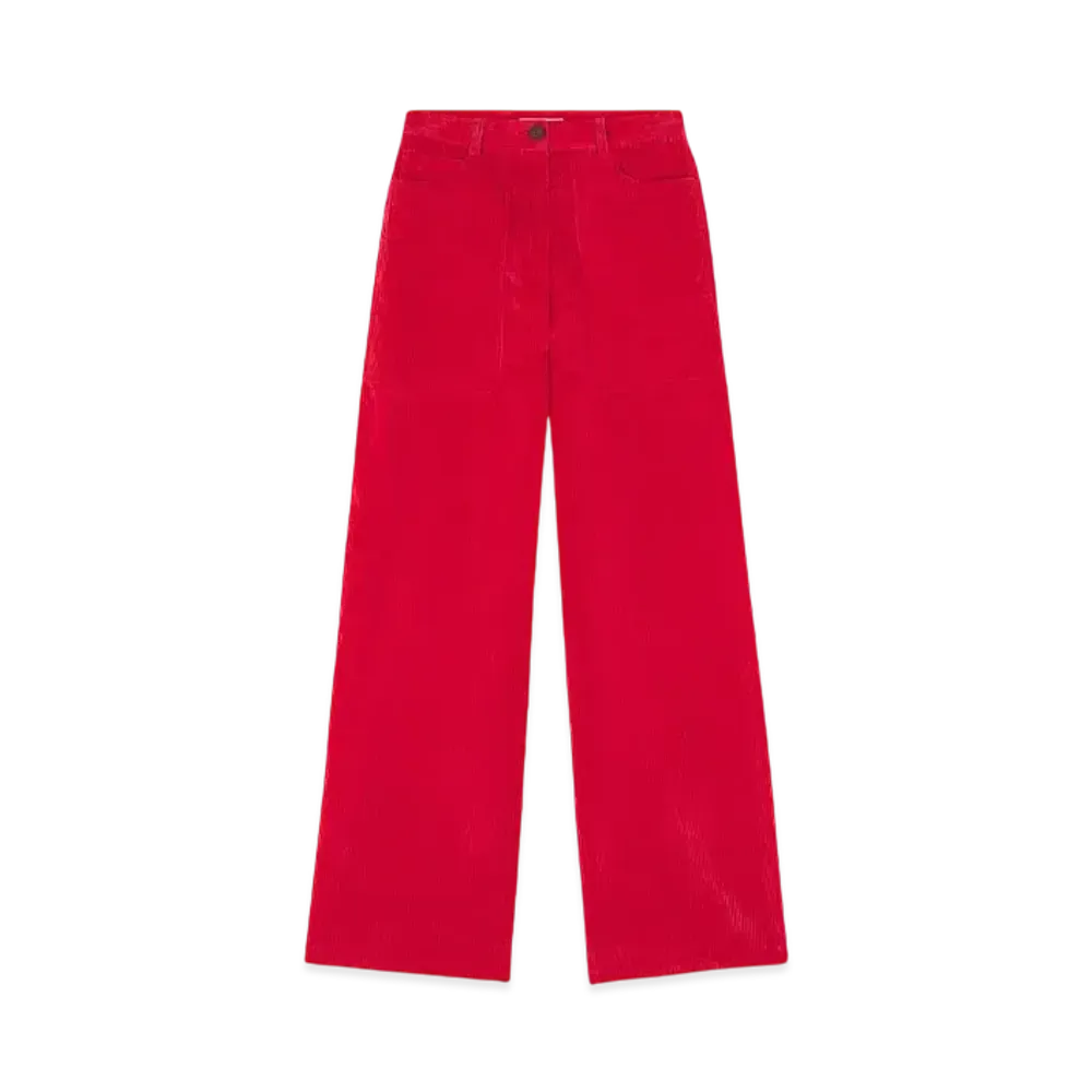 Maison Kitsune Patch Pocket Pants "Autumn Red"