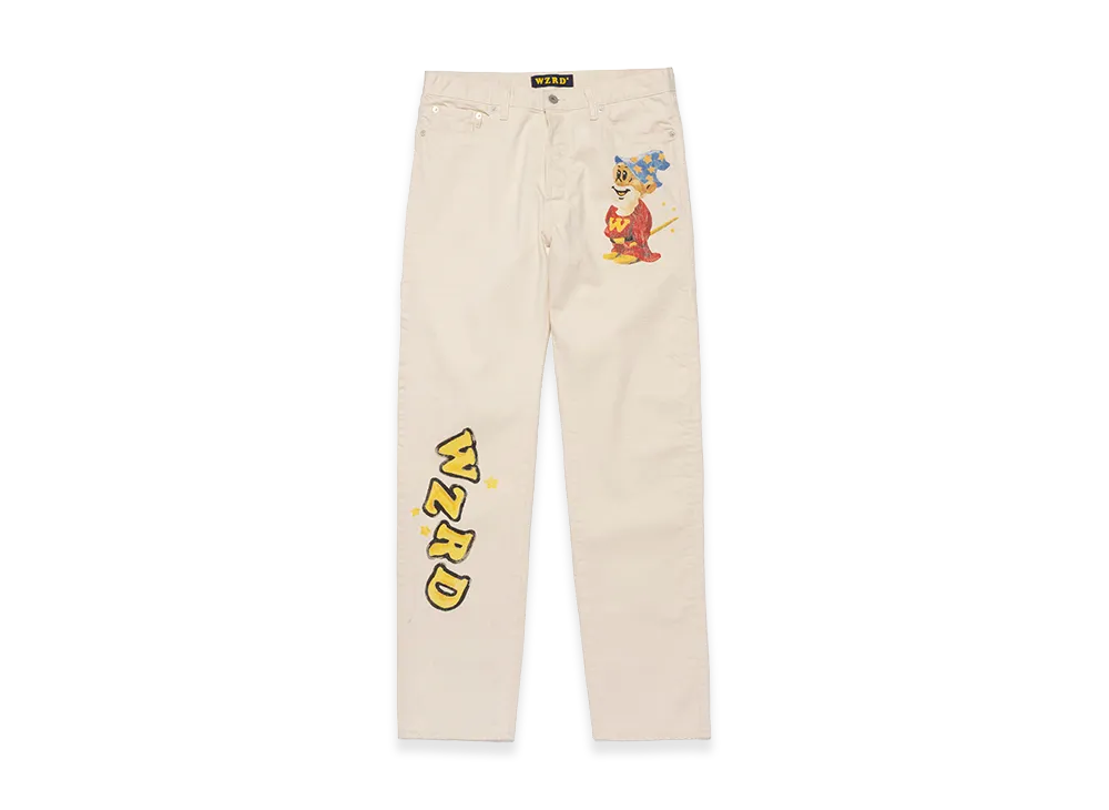 WZRD White Denim Pants "White"