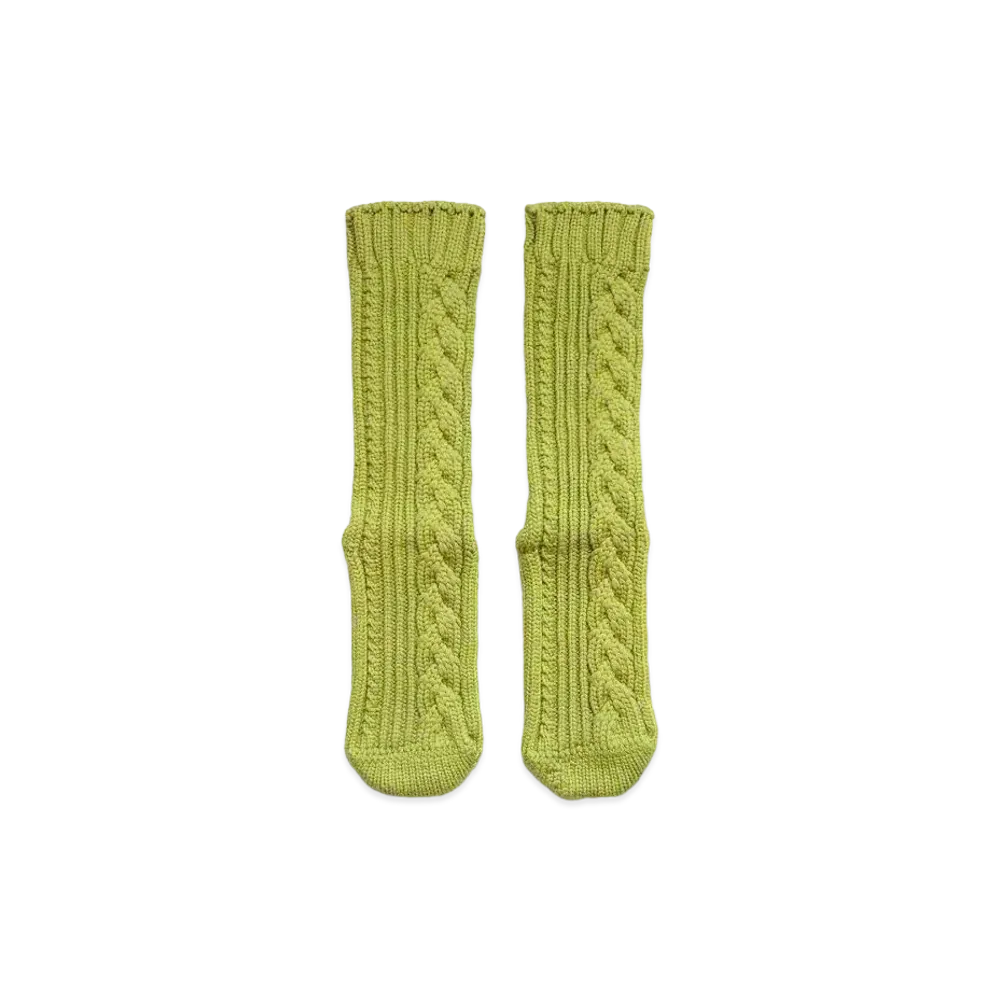 KAPITAL 5G Cable Knitting Socks "Lime"