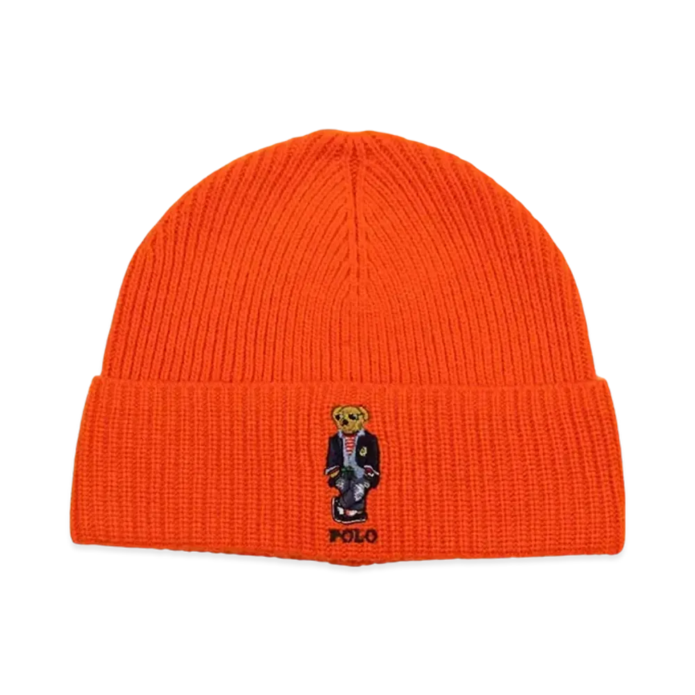 Polo Ralph Lauren Regatta Bear Tall Beanie "Orange"
