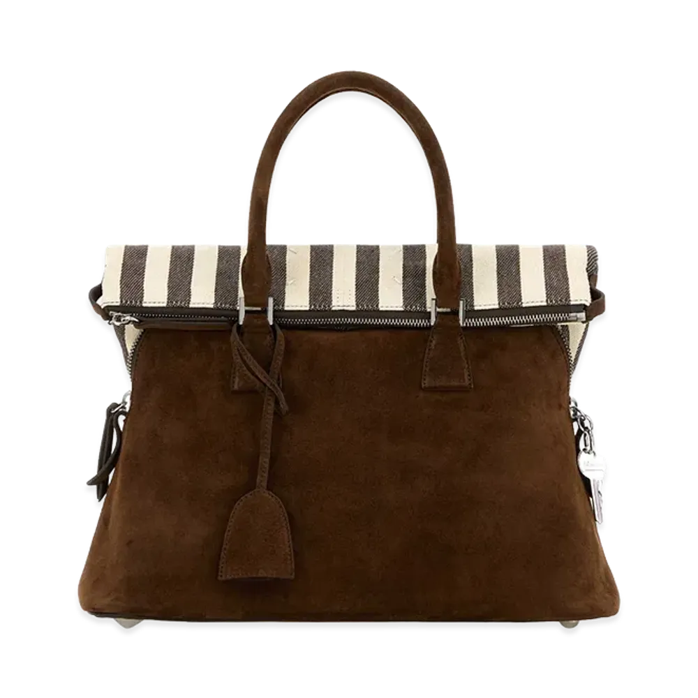 Maison Margiela Women's Suede Medium 5Ac Soft Handbag "Brown"