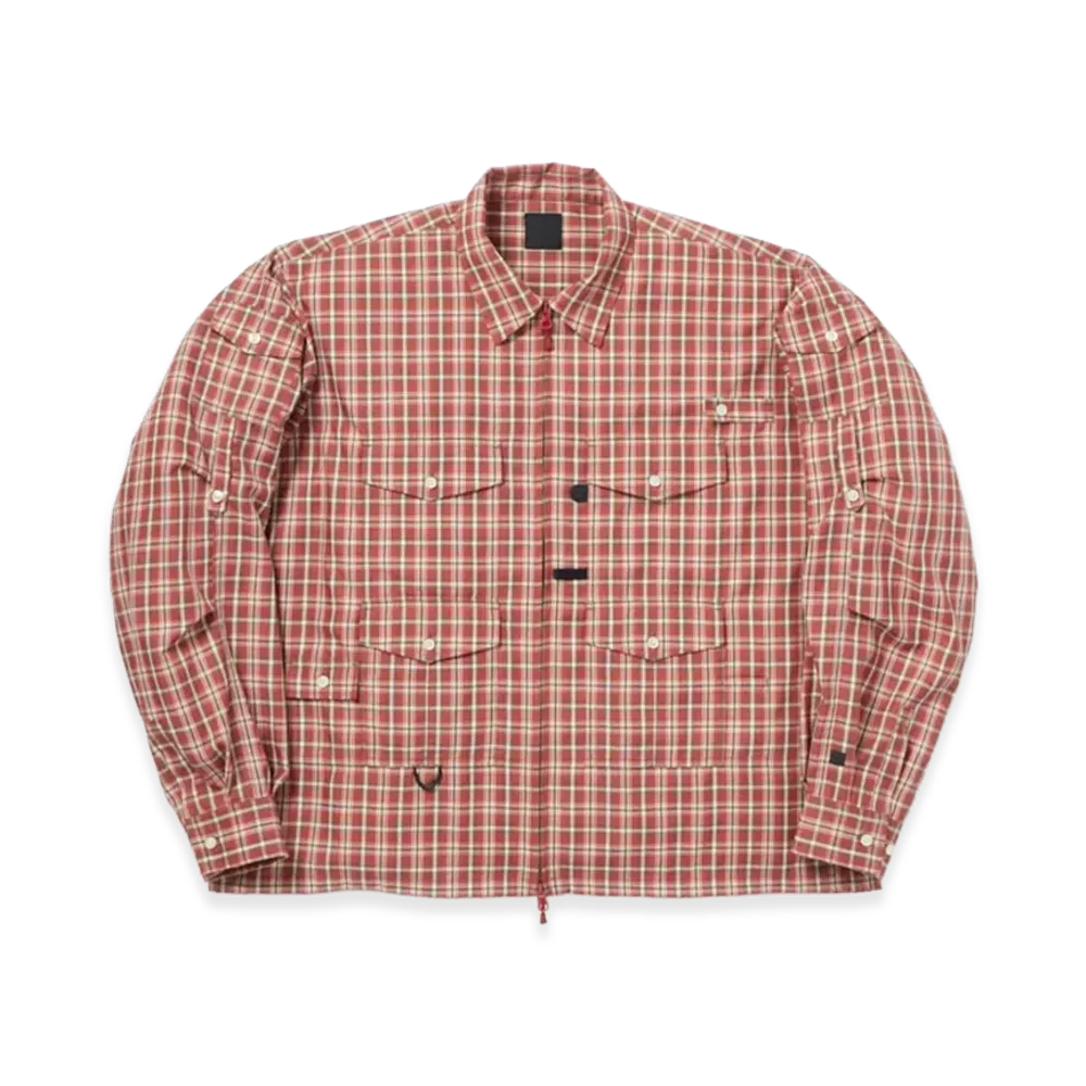 DAIWA PIER39 Tech Zip Angler Shirt L/S Plaids "Red"