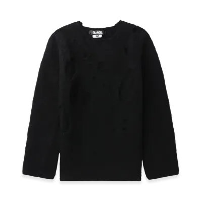 BLACK COMME des GARCONS Damaged Sweater "Black"