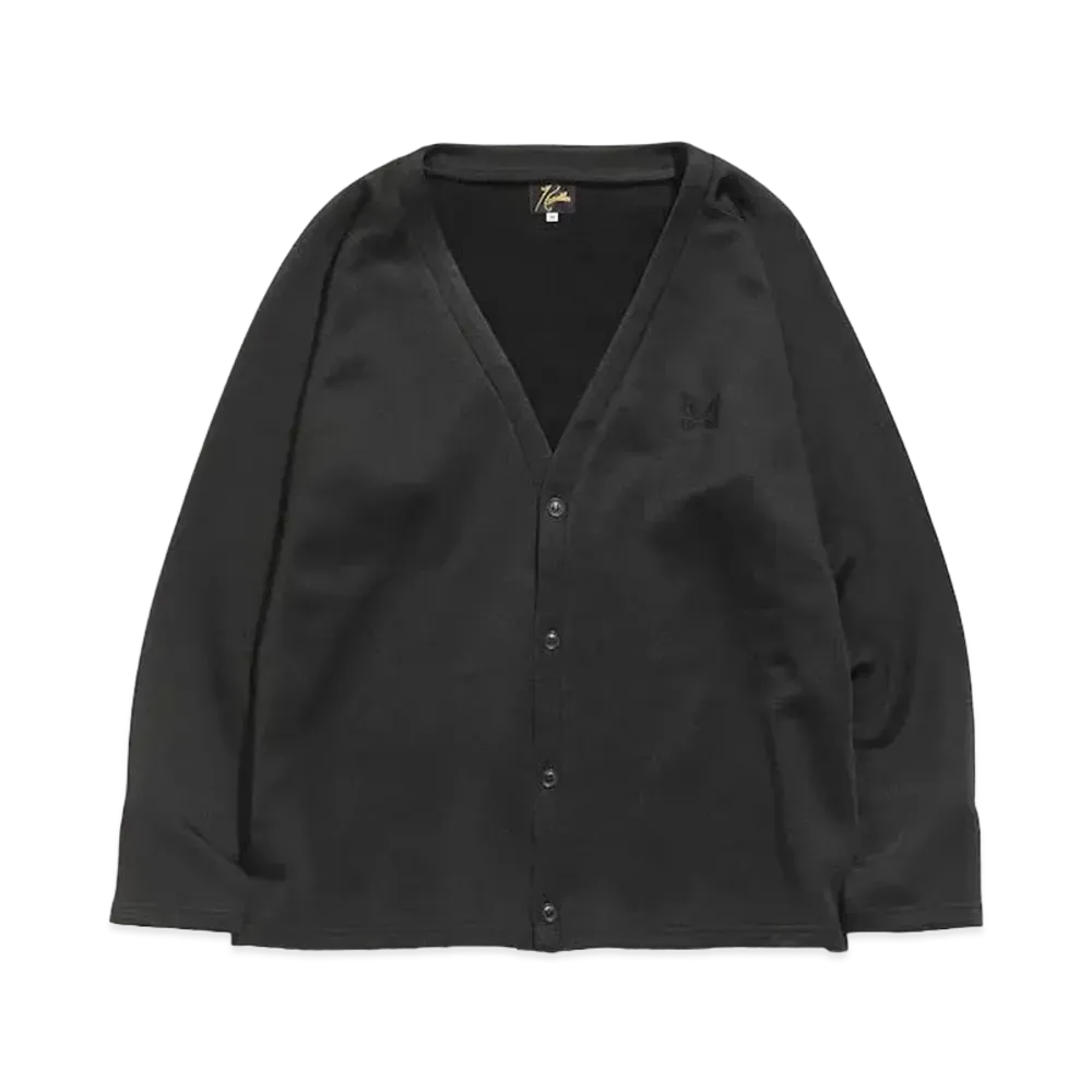 Needles V NECK CARDIGAN - C/PE BRIGHT JERSEY "Black"