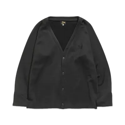 Needles V NECK CARDIGAN - C/PE BRIGHT JERSEY "Black"