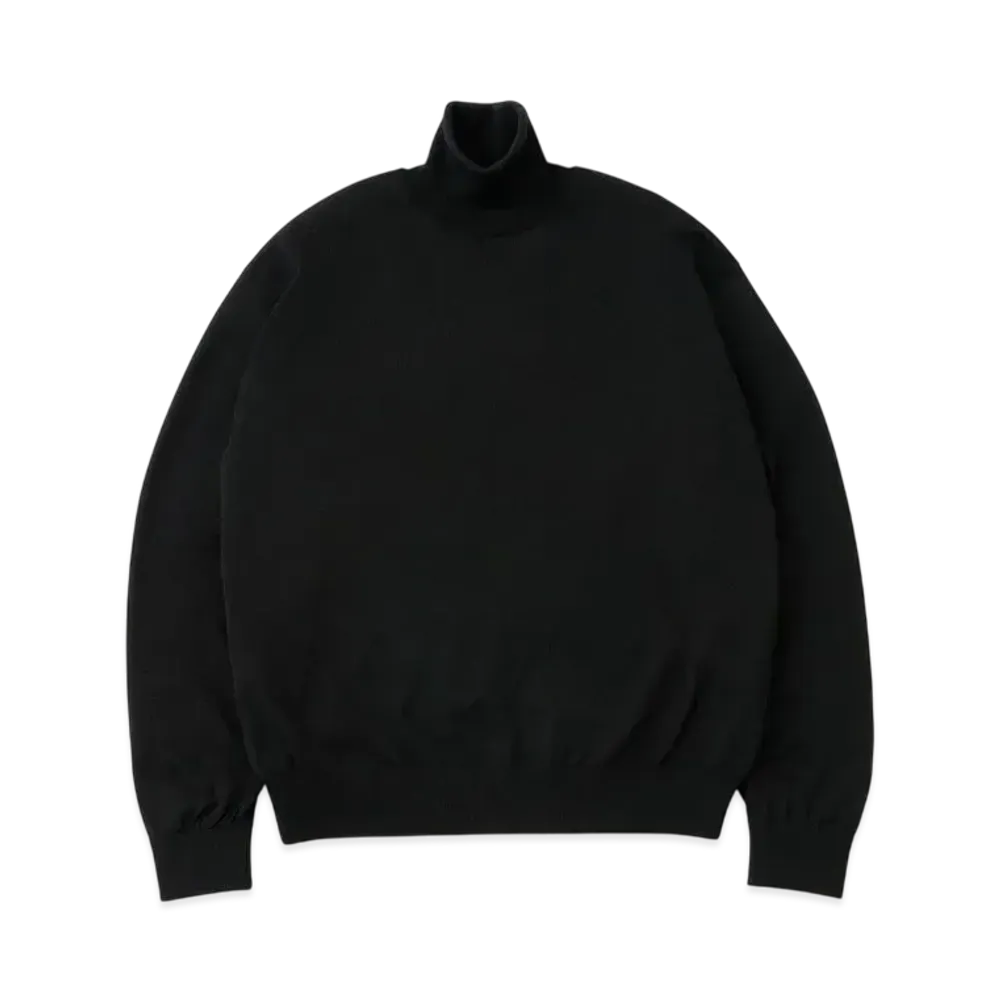 everyone High Gauge Turtle Knit Sweater "Black"