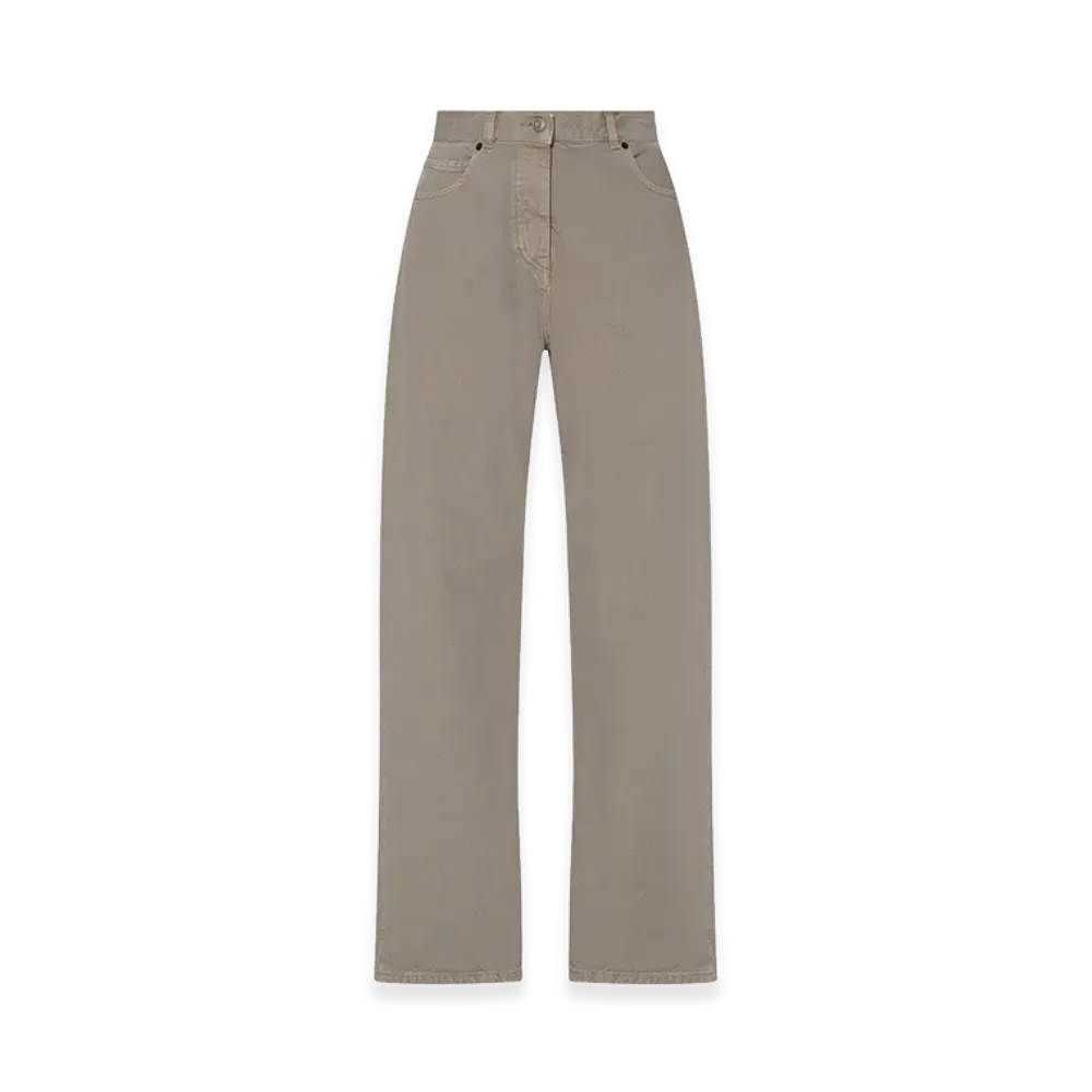 The Row Women's Finbar Cotton Jeans "Smoke Grey"