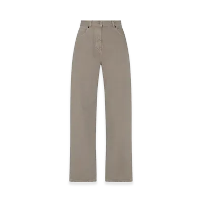 The Row Women's Finbar Cotton Jeans "Smoke Grey"