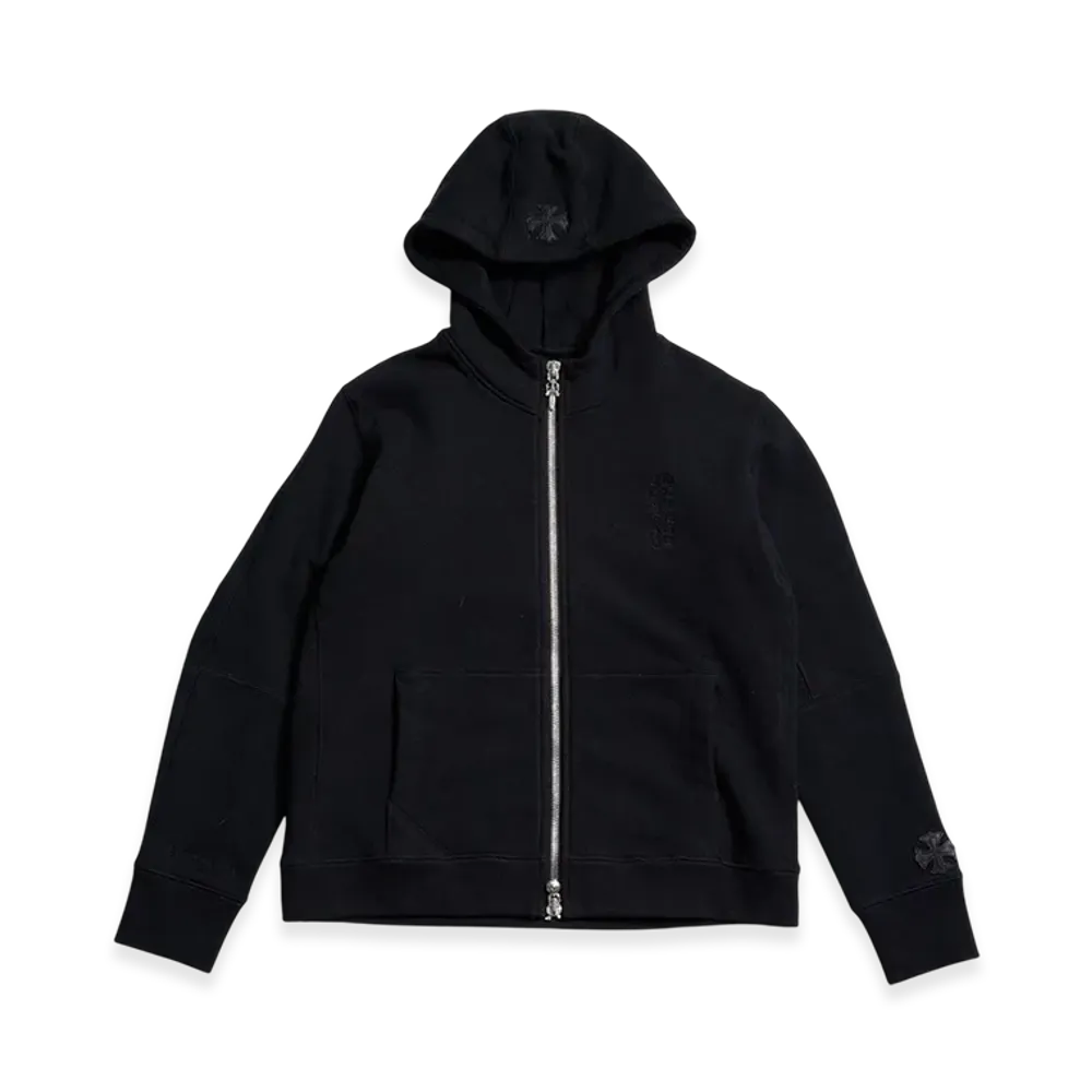 Chrome Hearts Y Not CH Patch Tagger Zipper Top Zip-Up Hoodie "Black"