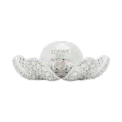 LOEWE Flower Hat Pendant "Silver/White"