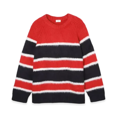 CELINE Crew Neck Knit "Black/White/Red"