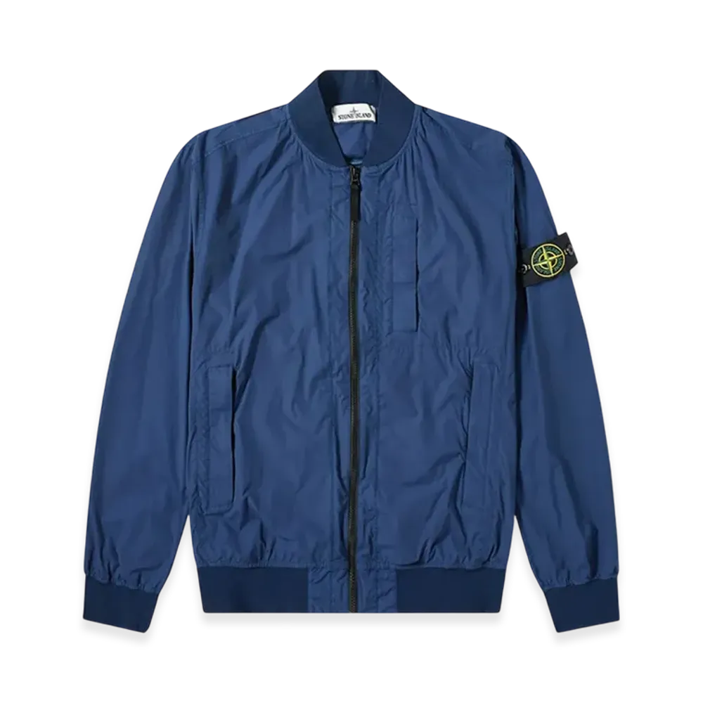 Stone Island 44431 Skin Touch Nylon TC Packable Bomber Jacket - 20SS "Marine Blue"