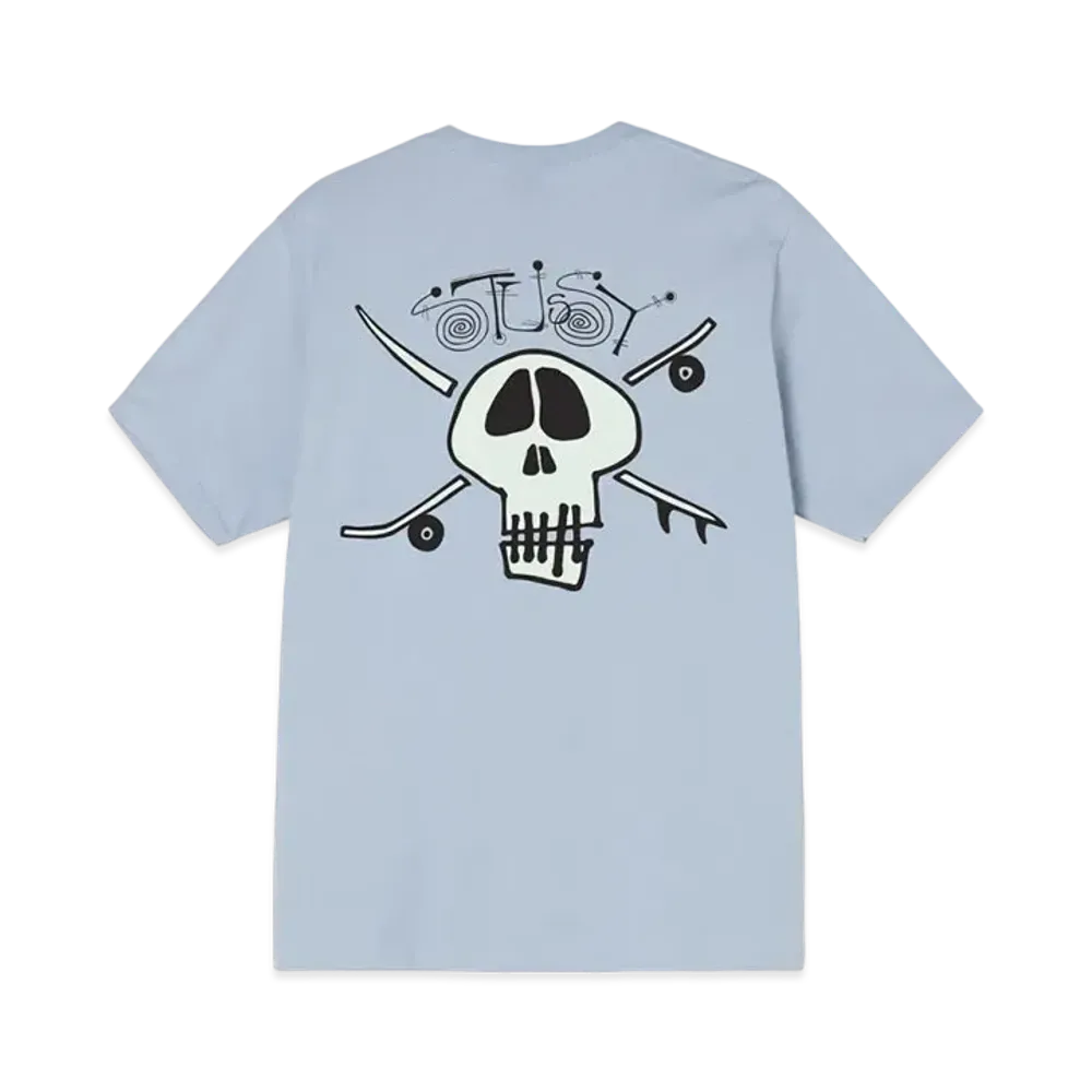 Stussy SURF SKATE SKULL TEE "Steel"