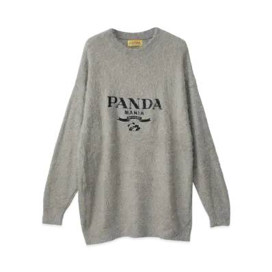 HYSTERIC GLAMOUR Panda Mania Embroidery Sweater "Grey"