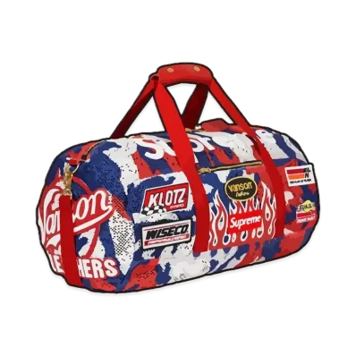 Supreme x Vanson Leathers Cordura Mesh Duffle Bag "Red Camo"