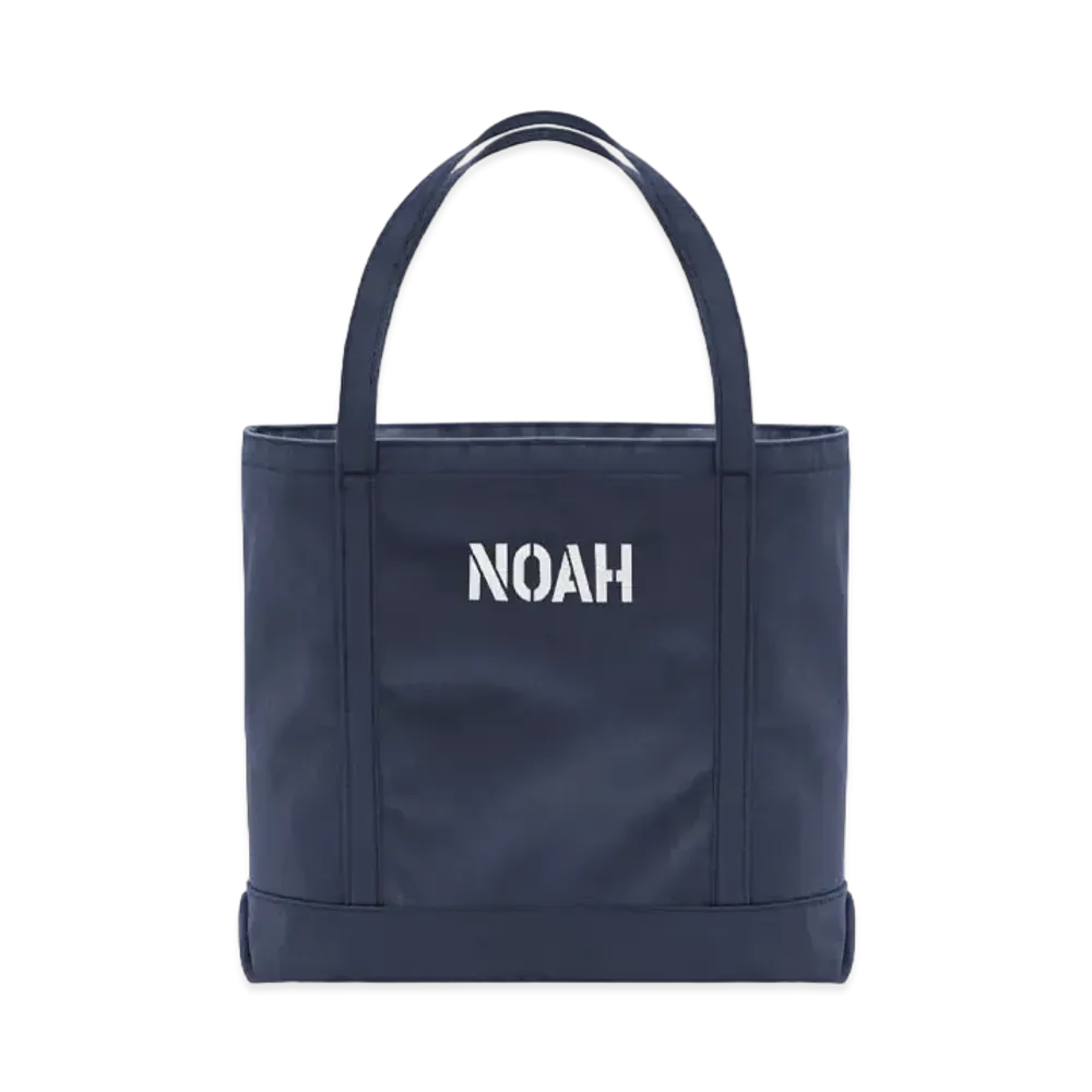Noah Herringbone Tote "Navy"