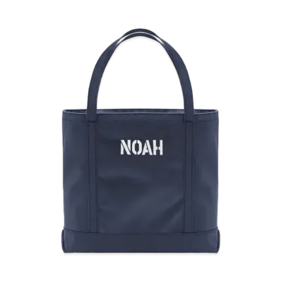 Noah Herringbone Tote "Navy"