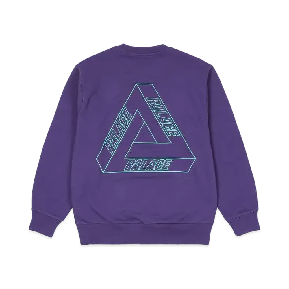 PALACE Outliner Mit Designer Crew "Purple"