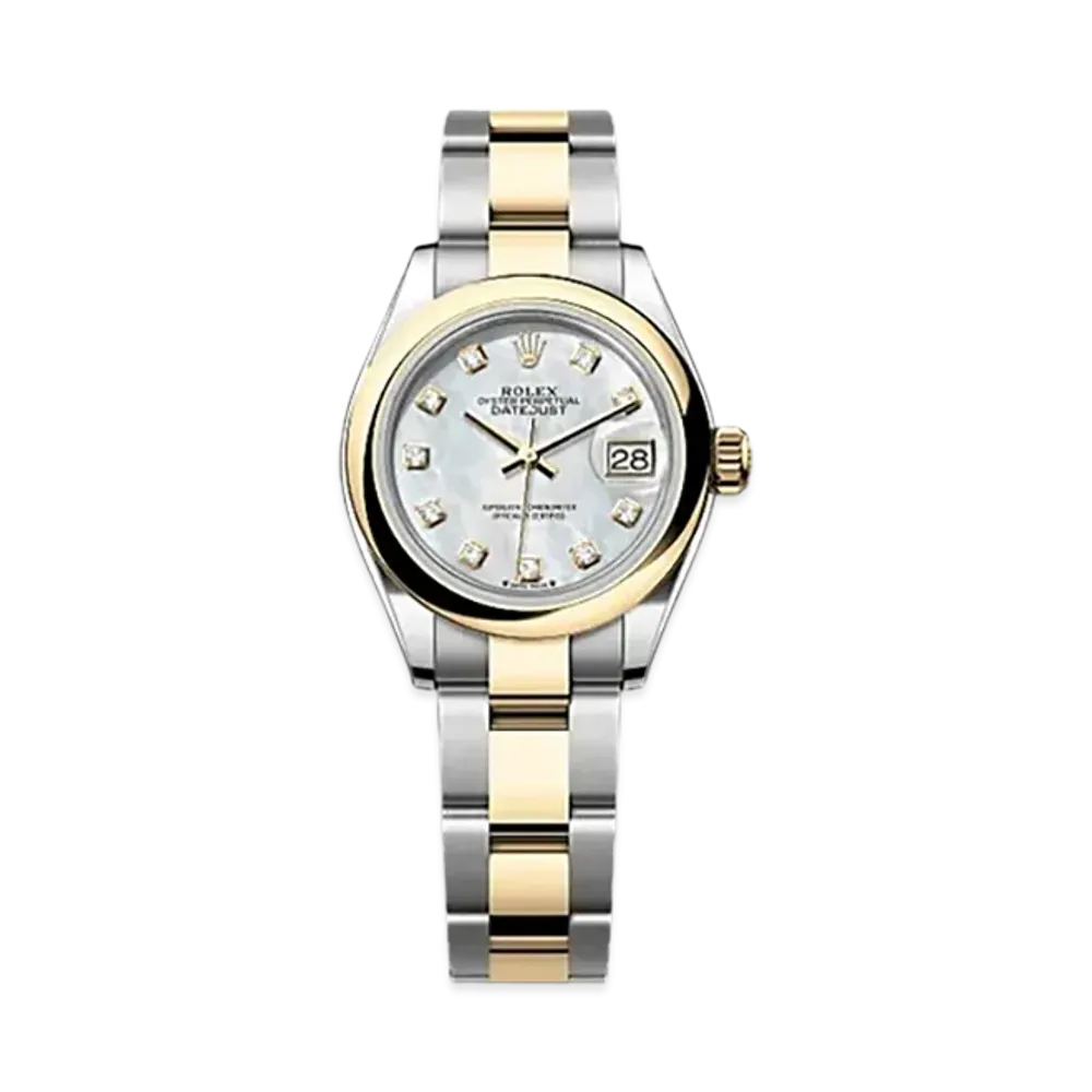 ROLEX Lady-Datejust 28mm Oystersteel & Yellow Gold 279163 "White Mother-of-Pearl"