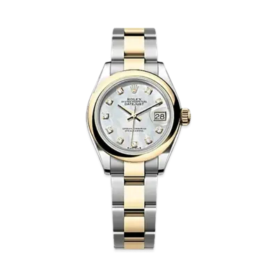 ROLEX Lady-Datejust 28mm Oystersteel & Yellow Gold 279163 "White Mother-of-Pearl"
