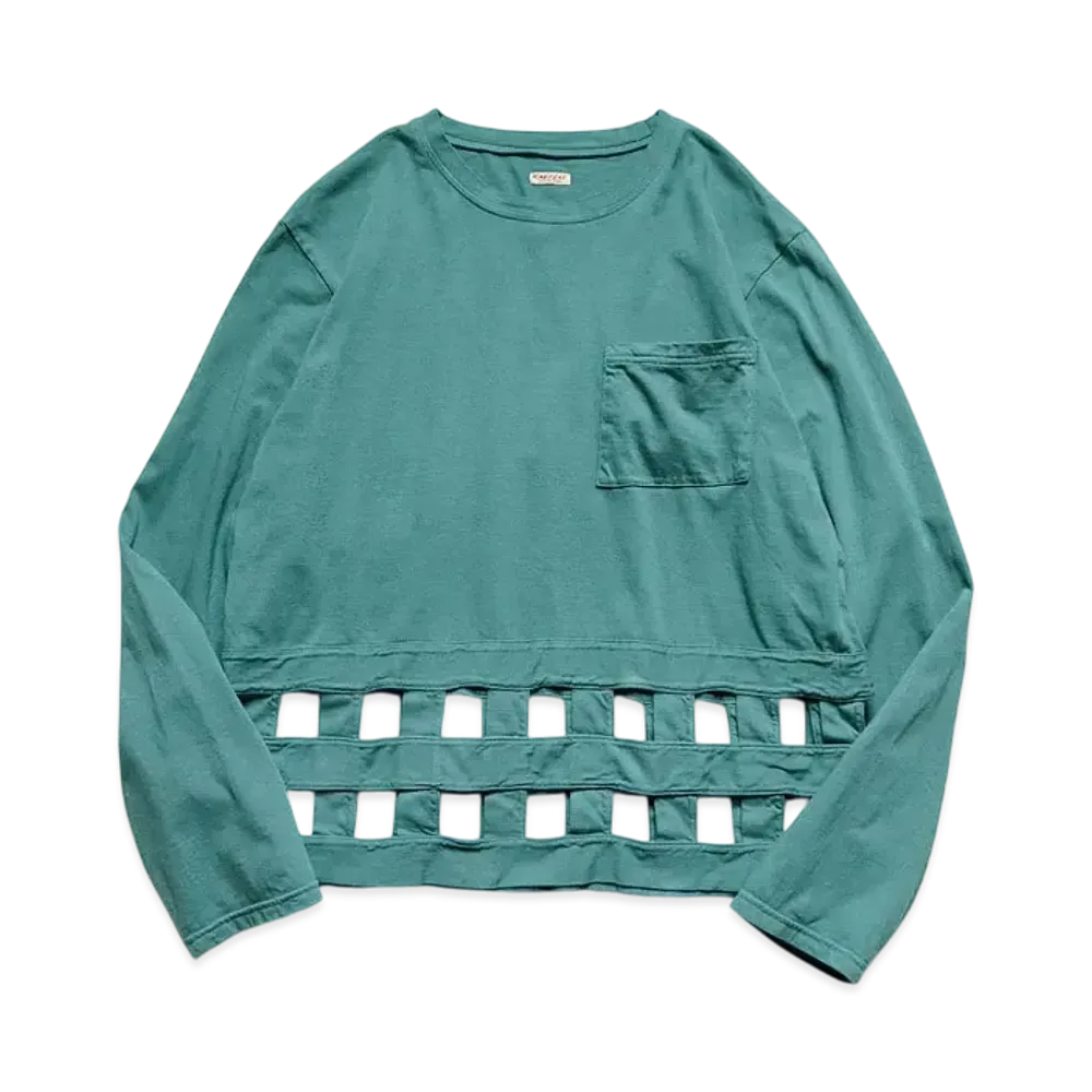 KAPITAL 20/- Wind Pen Long Tee "Turquoise"