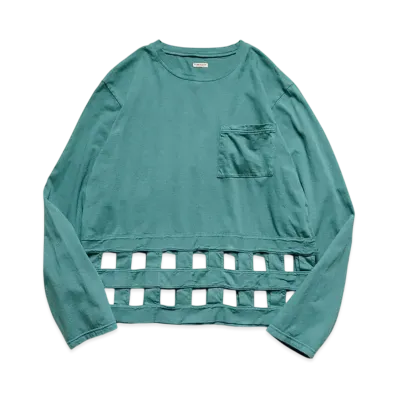 KAPITAL 20/- Wind Pen Long Tee "Turquoise"
