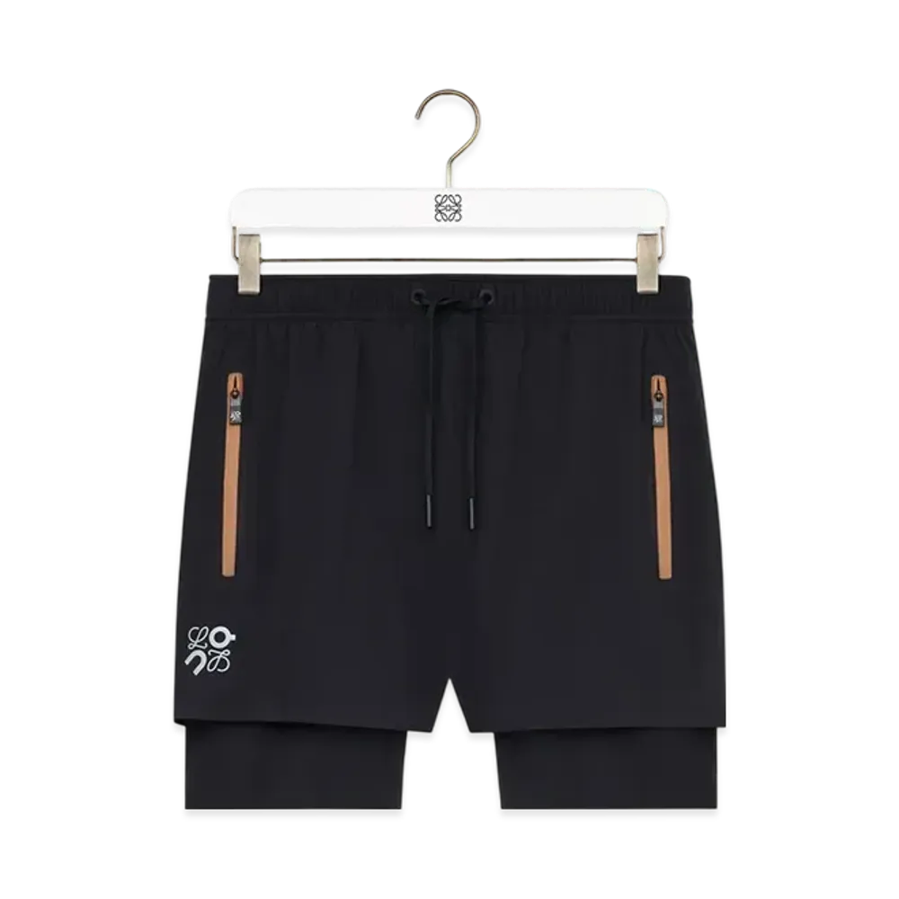 LOEWE x On Men's Performance Shorts in Technical Shell "Black"