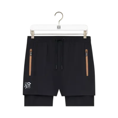 LOEWE x On Men's Performance Shorts in Technical Shell "Black"