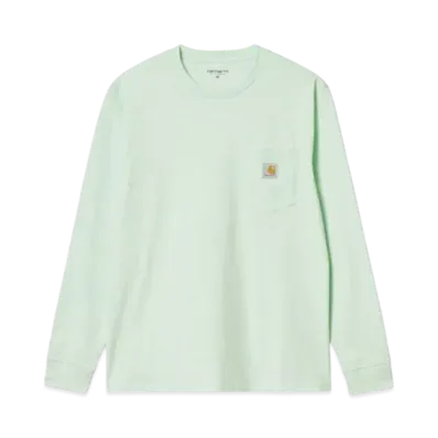 Carhartt WIP L/S Pocket T-Shirt "Pale Spearmint Heather Light Green"