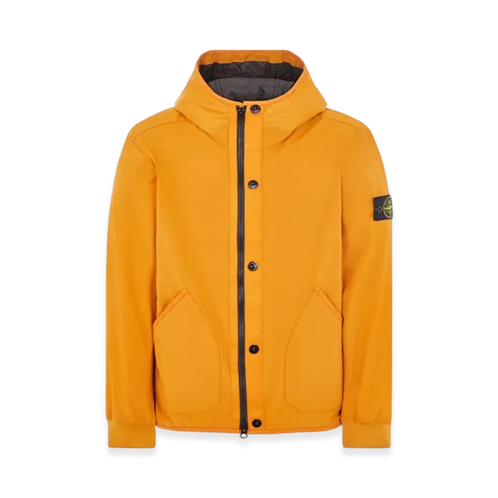 Stone Island 41027 Soft Shell-R E.Dye Pure Insulation Technology Recycled Polyester Primaloft Hooded Blouson - 23FW "Rust"