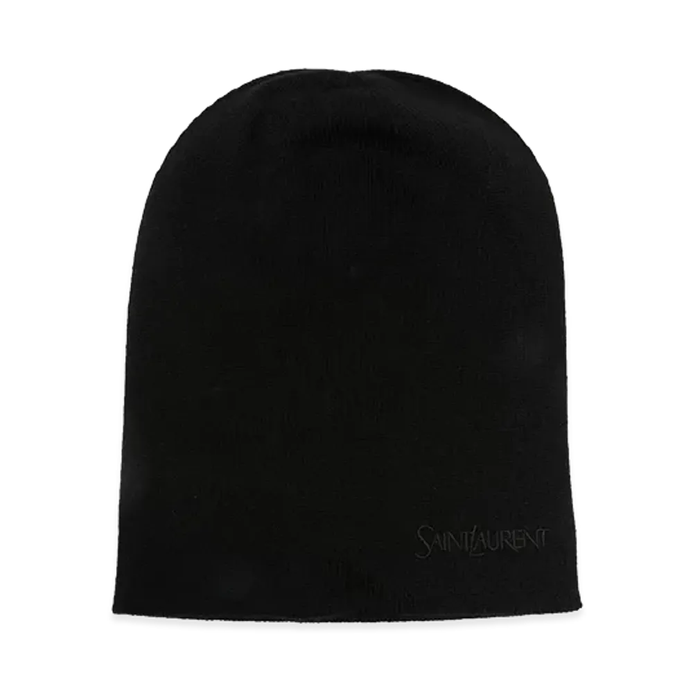 Saint Laurent Women's Cashmere Beanie Hat "Black"