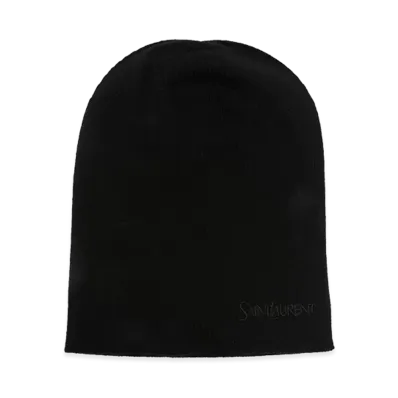 Saint Laurent Women's Cashmere Beanie Hat "Black"