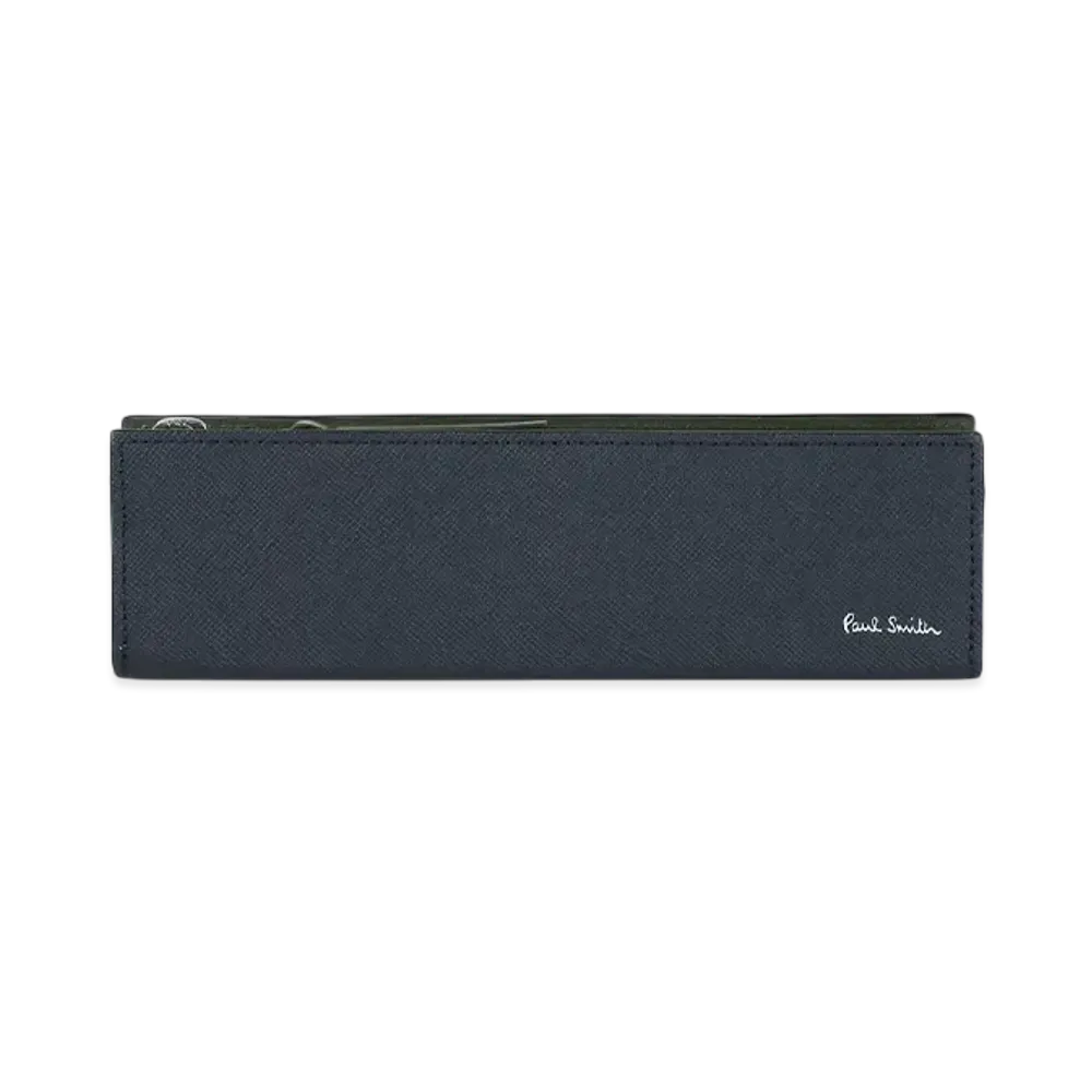 Paul Smith Bright Stripe Puller Pencil Case "Navy"