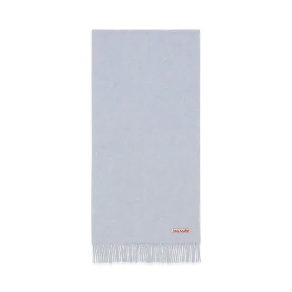 Acne Studios Fringe Wool Scarf Narrow "Powder Blue Melange"