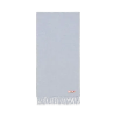 Acne Studios Fringe Wool Scarf Narrow "Powder Blue Melange"
