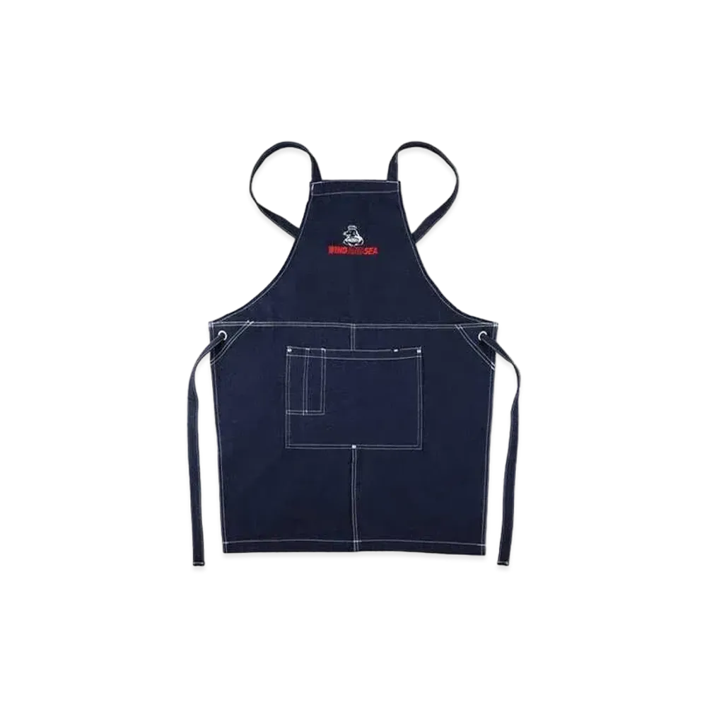 WIND AND SEA x WANZHUJI Apron "Dark Indigo"