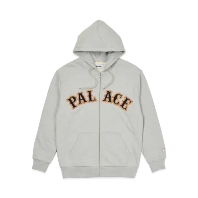 PALACE ARCH ZIP HOOD "Grey Marl"