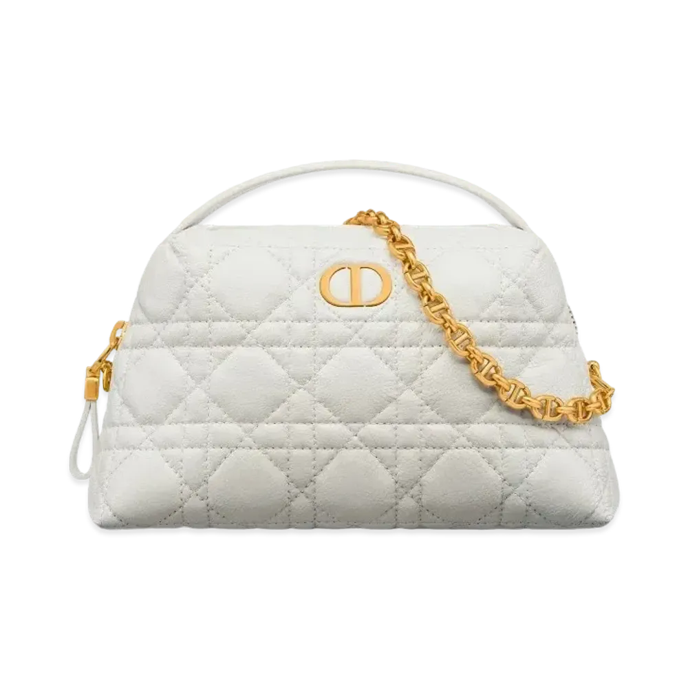 Dior Caro D-Cosy Mini Bag Supple Cannage Calfskin "Latte"