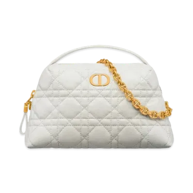 Dior Caro D-Cosy Mini Bag Supple Cannage Calfskin "Latte"